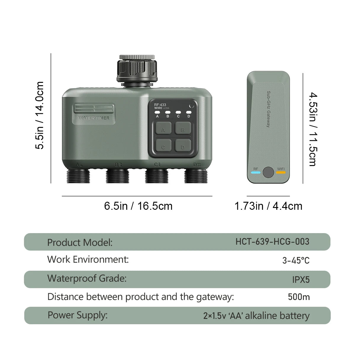 Sistema de riego inteligente automático
Smart drip irrigation · WiFi · app-controlled · soil sensor