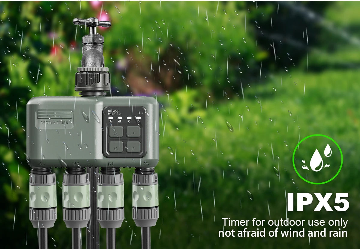 Sistema de riego inteligente automático
Smart drip irrigation · WiFi · app-controlled · soil sensor