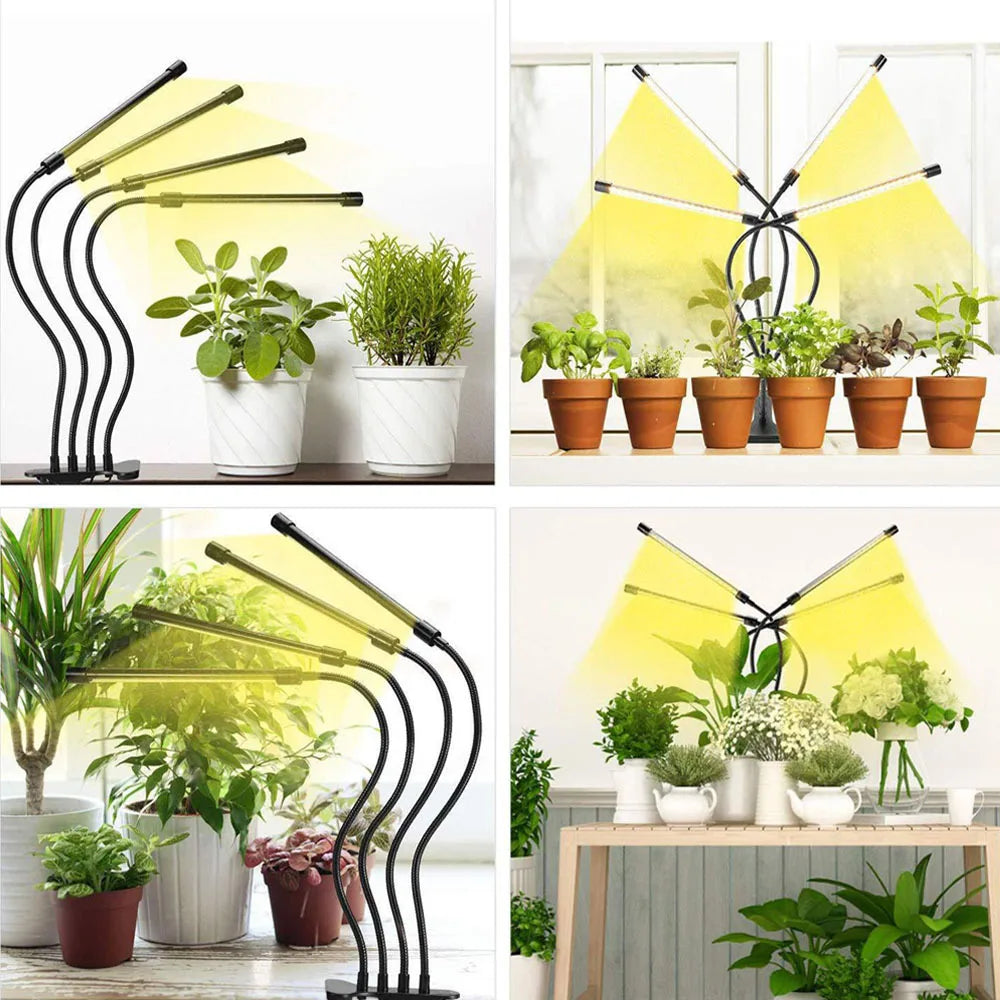 Lámpara LED USB de 5 V para el crecimiento de plantas, sistema de cultivo hidropónico de espectro completo, lámpara de luz blanca cálida para invernadero e interiores.