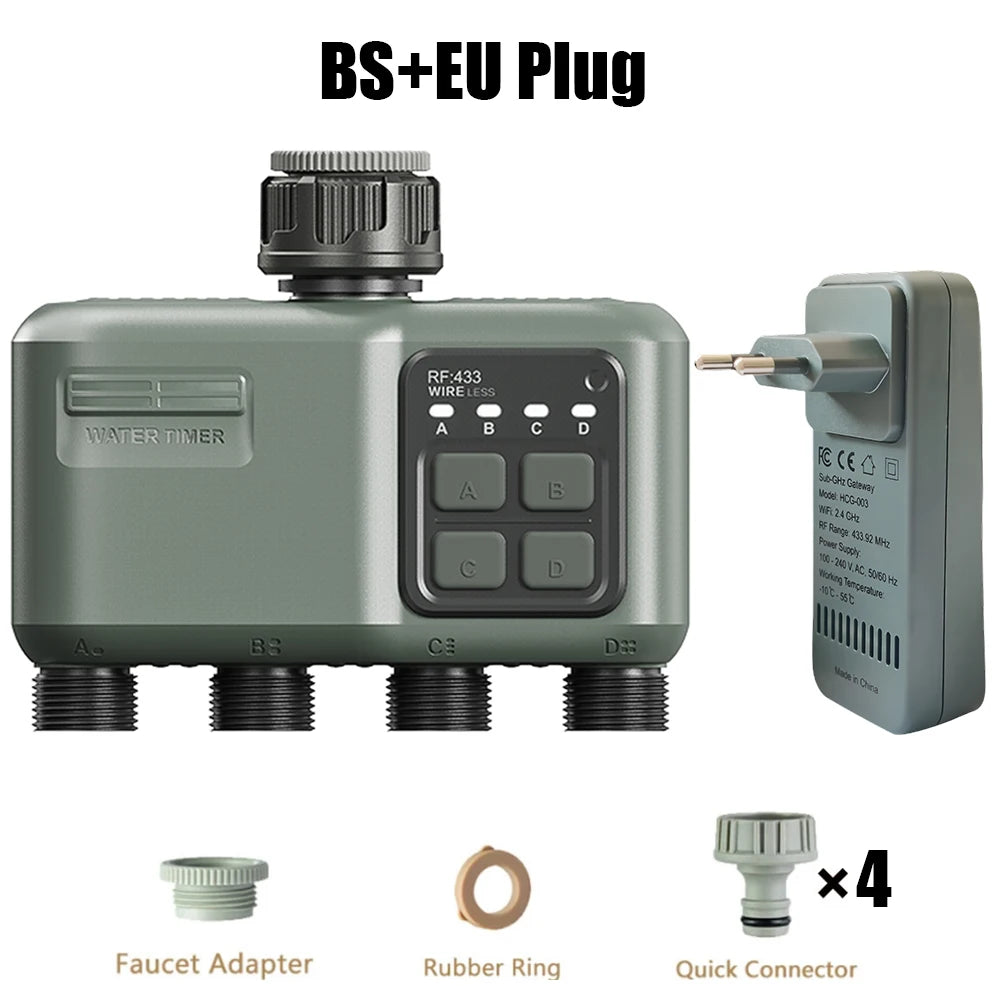 Sistema de riego inteligente automático
Smart drip irrigation · WiFi · app-controlled · soil sensor