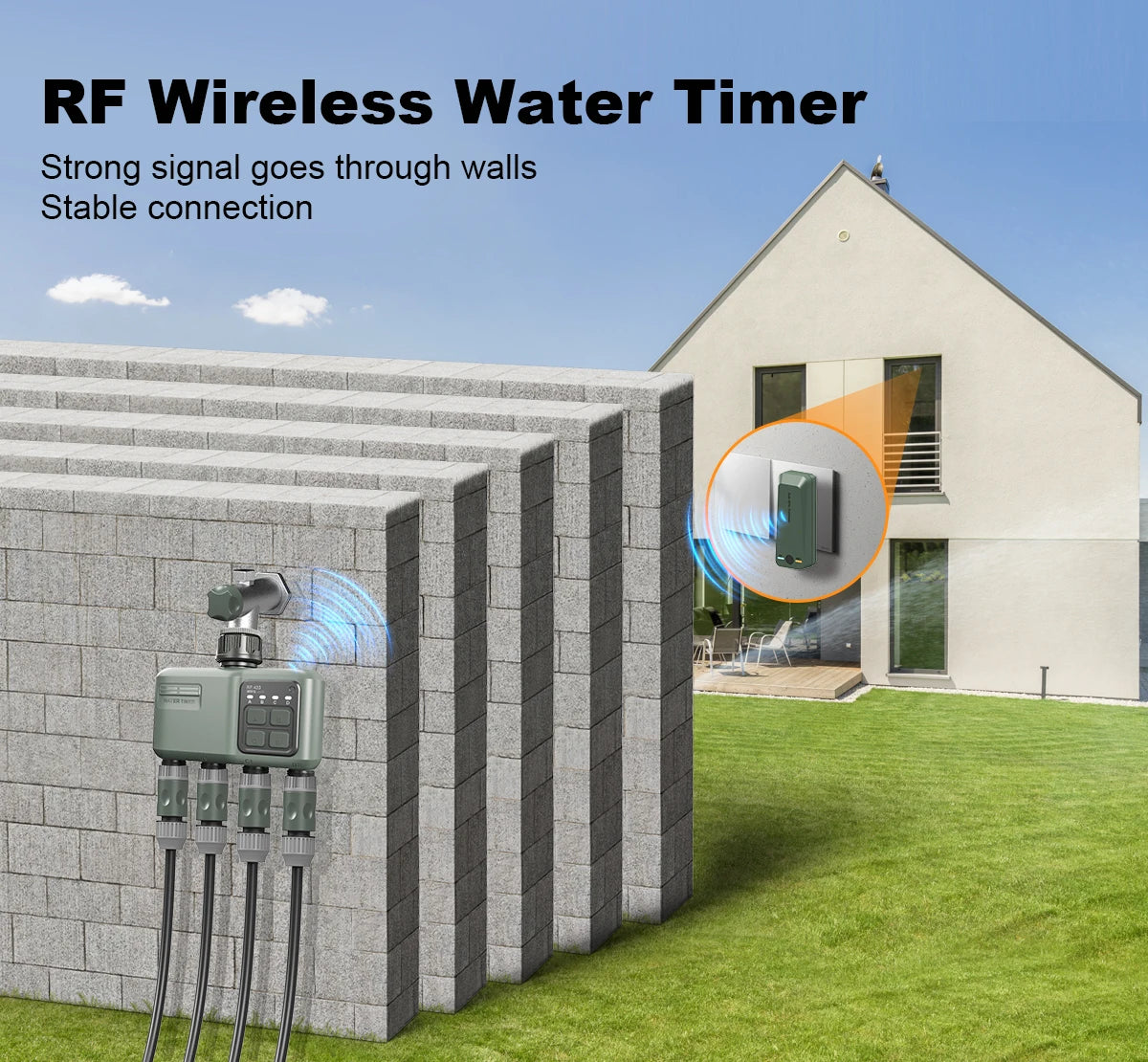 Sistema de riego inteligente automático
Smart drip irrigation · WiFi · app-controlled · soil sensor