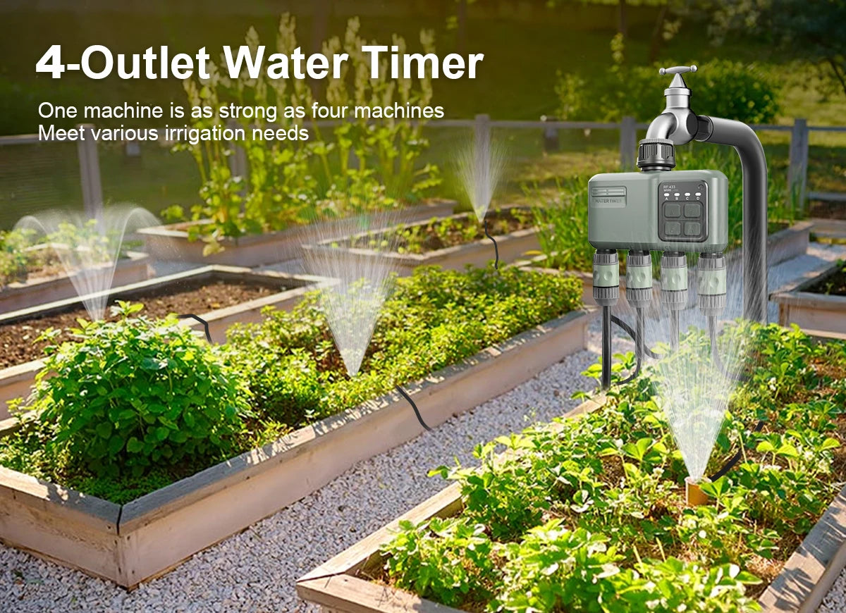 Sistema de riego inteligente automático
Smart drip irrigation · WiFi · app-controlled · soil sensor