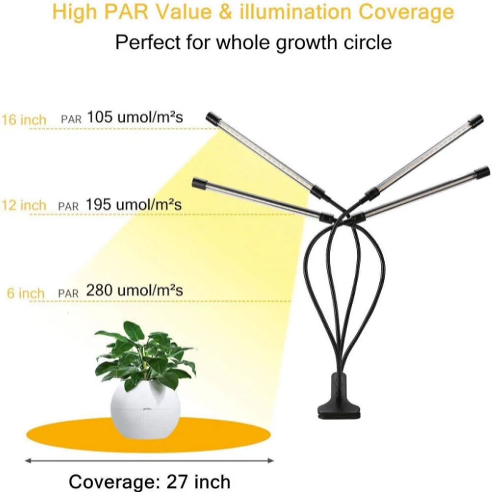 Lámpara LED USB de 5 V para el crecimiento de plantas, sistema de cultivo hidropónico de espectro completo, lámpara de luz blanca cálida para invernadero e interiores.