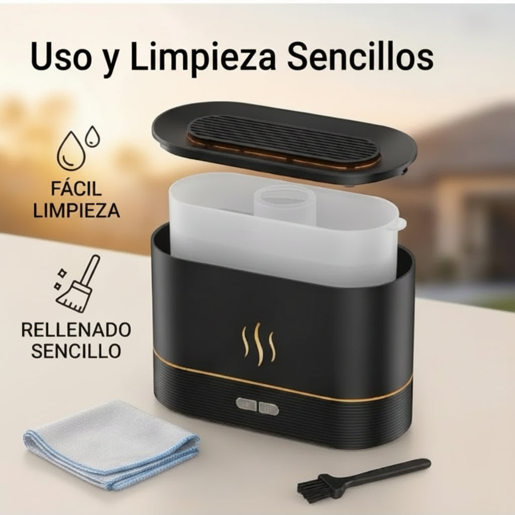 MinlebaoFlame — Humidificador Ultrasónico y Difusor de Aromas